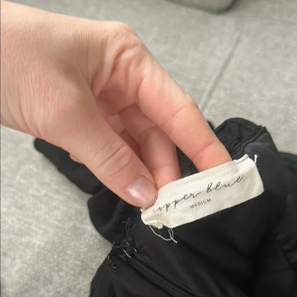 American Threads Black Ruched Bodycon Mini Dress - Picture 3 of 4